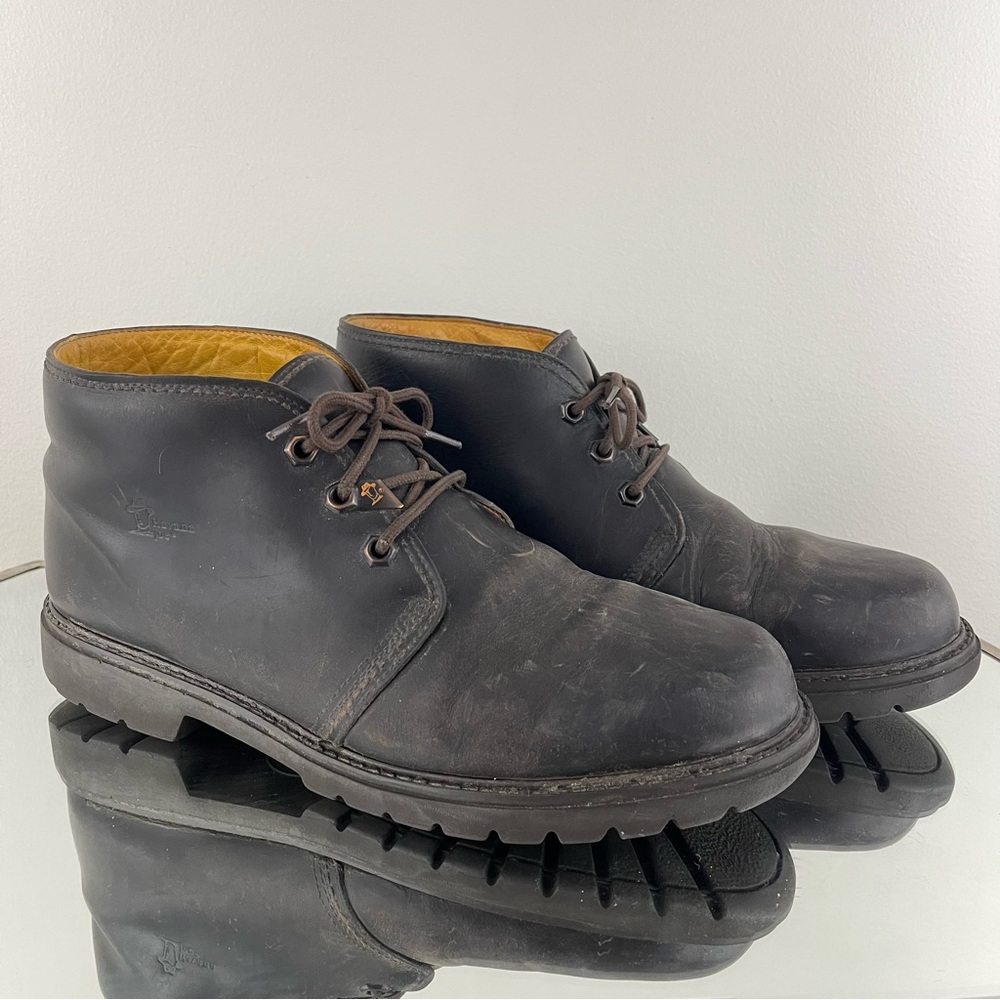 !SOLD! HAVANA JOE Dark Brown Leather Mr. Panama Jack Waxy Waterproof Ankle Boots - Picture 4 of 16